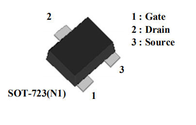 AP2N1K2EN1 IC-Spaanders dronkaard-723 MOSFET van 0.15W 800mA Transistor